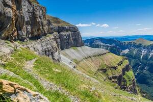 faja de las flores ordesa y Monte perdido nationell parkera Spanien foto