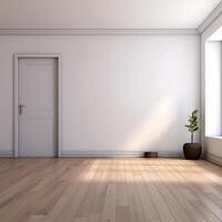 ai genererad minimalistisk levande rum foto