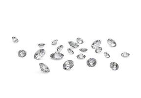 dyr skära diamant med hög kvalitet på vit bakgrund foto