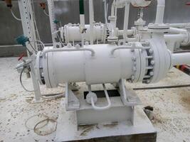 de pump för pumpning varm Produkter av olja raffinering foto