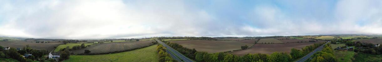 antenn panorama- se av skön landsbygden landskap av bedfordshire, england. förenad rike. foto