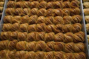 turkiska baklava med pistasch traditionell ottoman godis ljuv foto