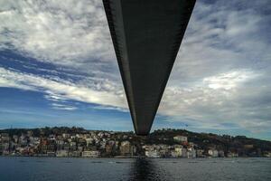 fatih sultan mehmet bro se från istanbul bosphorus kryssning foto