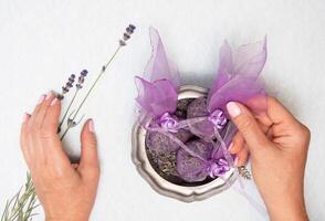 diy handgjort lila lavendel- påse, steg förbi steg instruktioner, plattlägg, steg tio foto