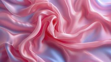 ai genererad rosa silke tyg bakgrund. de lyxig tyg texturerad är mycket realistisk och detaljerad. foto