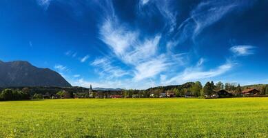 tysk landsbygden och by panorama. Tyskland foto