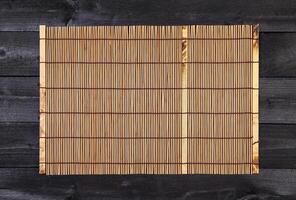 bambu matta. topp se med kopia Plats foto