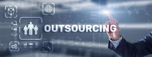 outsourcing koncept för mänskliga resurser