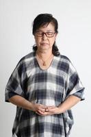 senior asiatisk kvinna