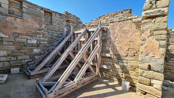 delos ö, en juvel i de aegean hav, innehar rik mytologisk och arkeologisk betydelse foto