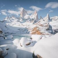 vandring resande njut av fitz Roy berg se, patagonien, el chalten - argentina foto