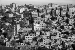 antenn se av amman stad de huvudstad av jordan. stad scape av amman. foto