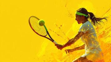 ai genererad skön bakgrund för tennis sport klubb reklam foto