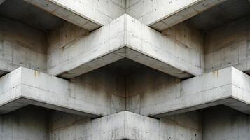 ai genererad de geometrisk mönster av en parkering garagets betong strukturera, en testamente till urban design foto