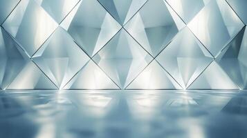 ai genererad symmetriskt anordnad diamant former på en minimalistisk bakgrund foto