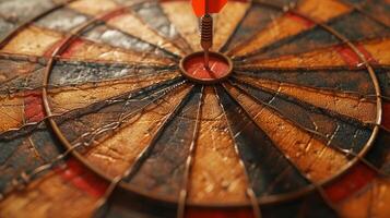 ai genererad rena sammansättning terar dartboard element, symboliserar de lugna koncentration nödvändig i pil spelar foto