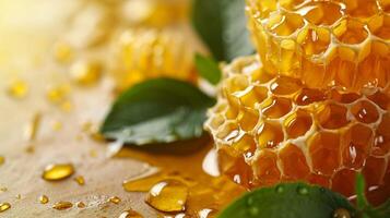 ai genererad minimalistisk honung bakgrund begrepp med tömma Plats. foto