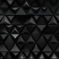 ai genererad mörk svart geometrisk rutnät bakgrund modern mörk abstrakt textur sömlös mönster foto