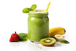 ai genererad kiwi grön smoothie foto