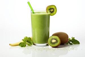 ai genererad kiwi grön smoothie foto