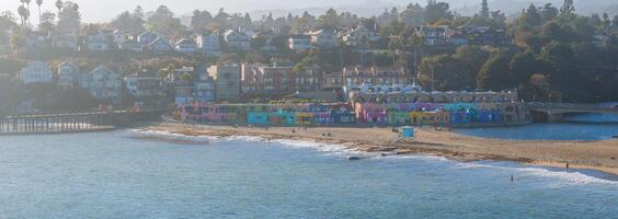 antenn se av de capitola strand stad i Kalifornien. foto