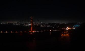 känd gyllene Port bro, san francisco på natt, USA foto