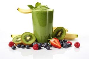 ai genererad kiwi grön smoothie foto