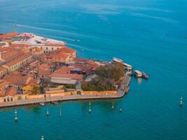 antenn se av murano ö i Venedig lagun, Italien foto