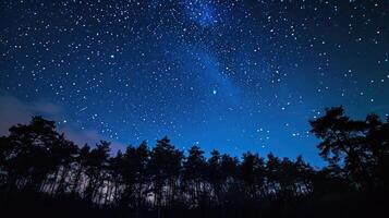 ai genererad Fantastisk starry himmel på natt foto