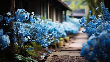 ai genererad färsk grön löv blomma i natur skönhet genererad förbi ai foto