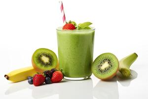 ai genererad kiwi grön smoothie foto