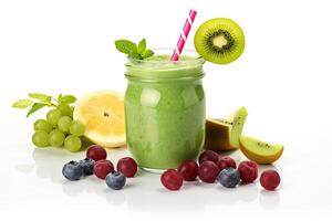 ai genererad kiwi grön smoothie foto