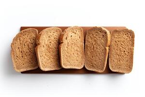 ai genererad råg bröd närbild foto