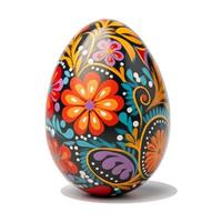 ai genererad handgjort dekorerad färgrik påsk ägg på transparent bakgrund foto