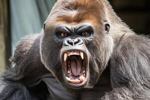 ai genererad lågland gorilla ClipArt foto