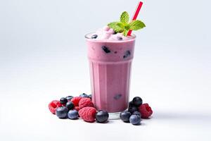 ai genererad bär milkshake stänga upp foto