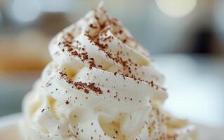 ai genererad vanilj elegans släpps lös. en födelsedag kaka av utsökt glädje. foto