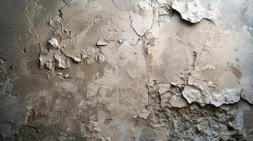 ai genererad ett abstrakt närbild av texturerad betong ytor i dämpad beige toner foto