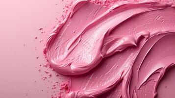 ai genererad skön rosa bakgrund för kosmetika reklam foto