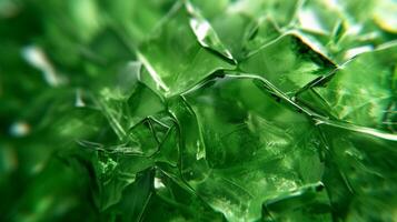 ai genererad abstrakt grön glas bakgrund foto