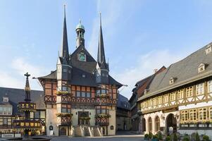 wernigerode, Tyskland - 2015, Wernigerode stad hall, harz, saxony anhalt, Tyskland foto