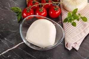 italiensk ost mozzarella buffel boll foto