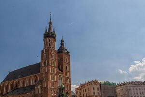 st. Marys basilika mariacki kyrka känd tegel gotik kyrka i cracow foto