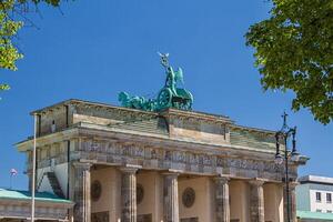 de brandenburger tor Brandenburg Port är de gammal inkörsport till berlin, Tyskland foto