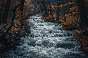 ai genererad vatten strömma natur professionell fotografi foto