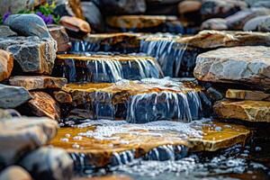 ai genererad vatten strömma natur professionell fotografi foto