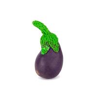 aubergine på vitt foto