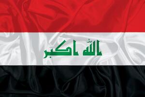 flagga av irag realistisk design foto
