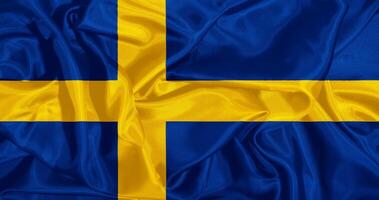 flagga av Sverige realistisk design foto