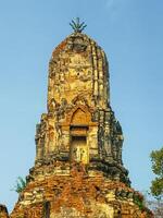 wat cherng tha tempel, unesco värld arv webbplats, i phra nakhon si ayutthaya, thailand foto